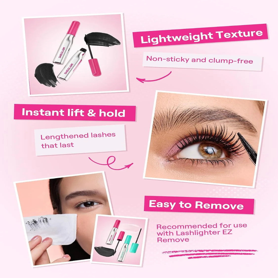 SHEGLAM Lashlighter Up & Out Mascara - 8ml