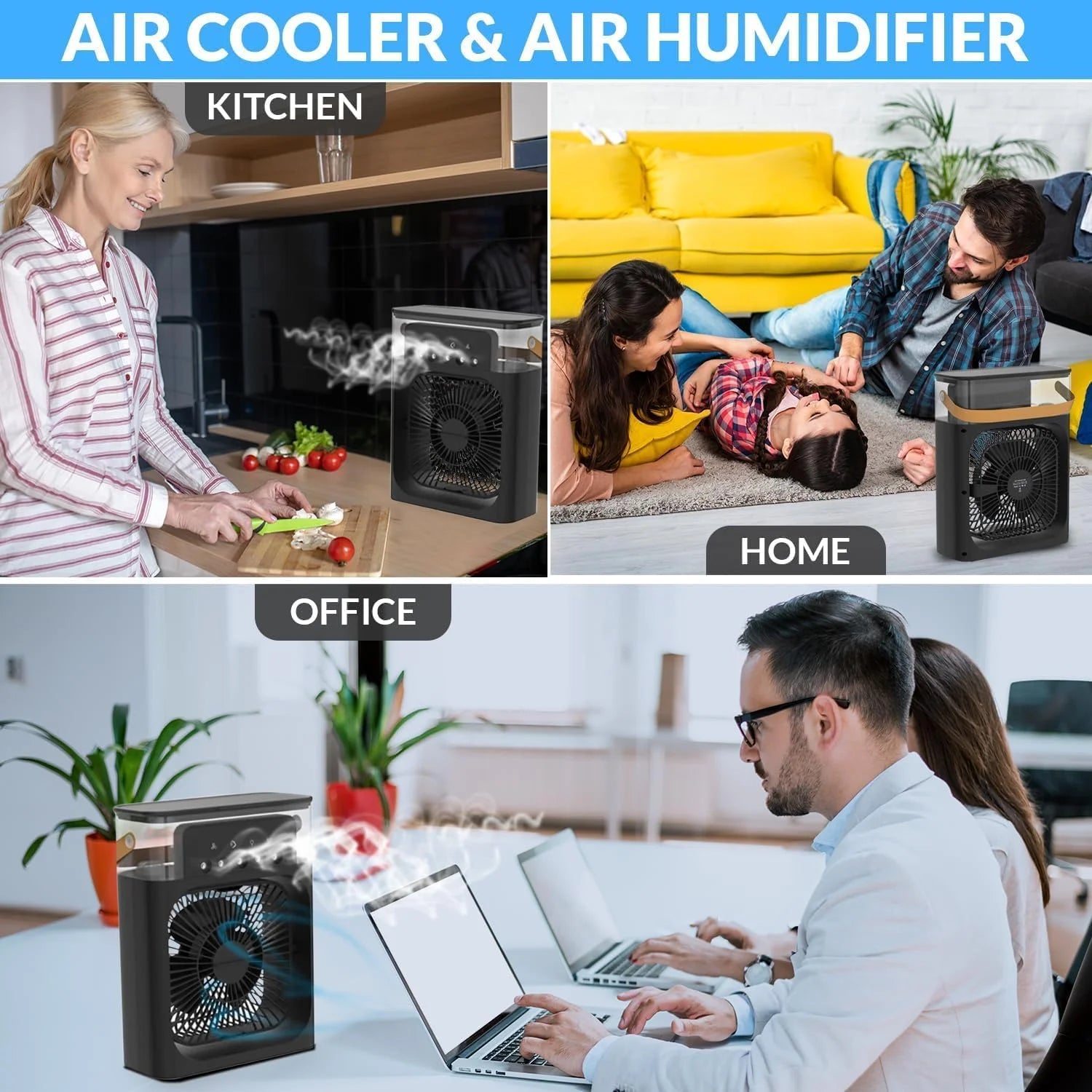 Portable Air Conditioner Fan, 3 In 1 Ice Mist