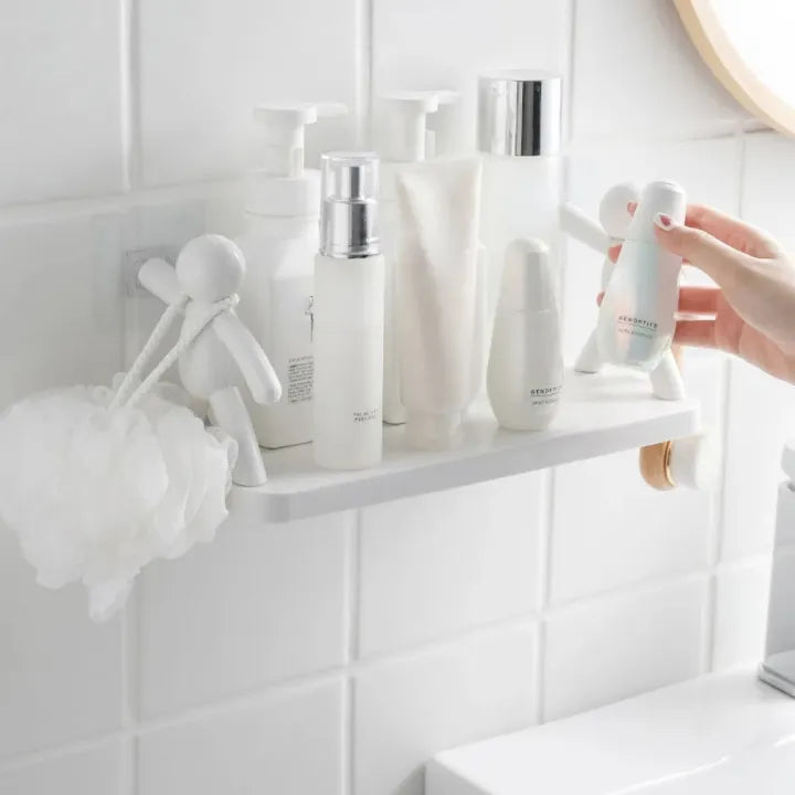 Stick Men No Drilling Rack Wall Mounted Shelf