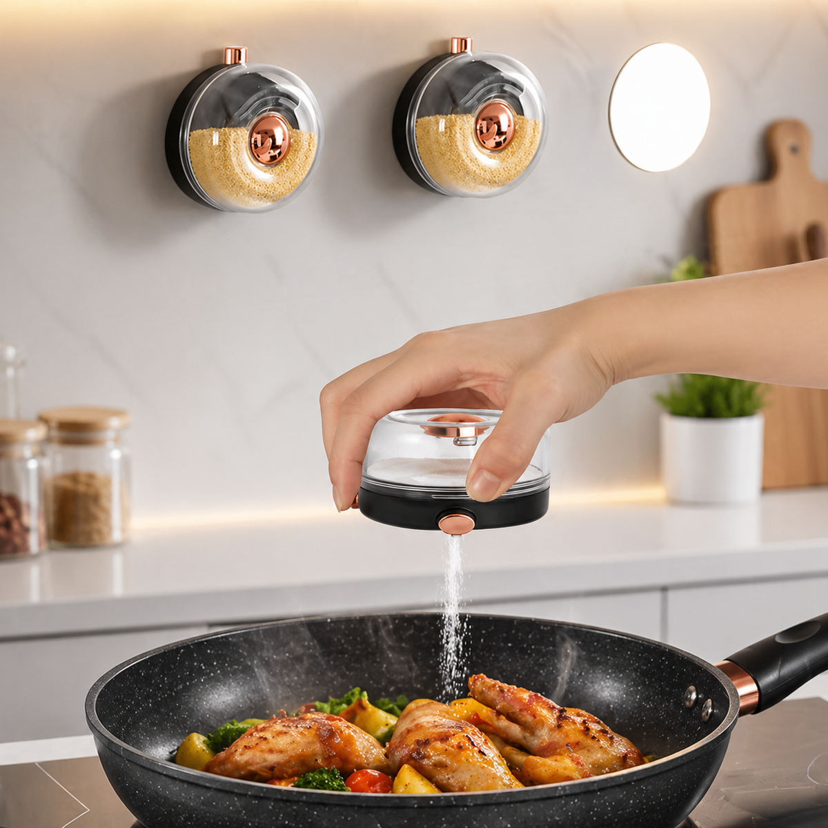 One Press Seasoning Easy Pour Salt Dispenser