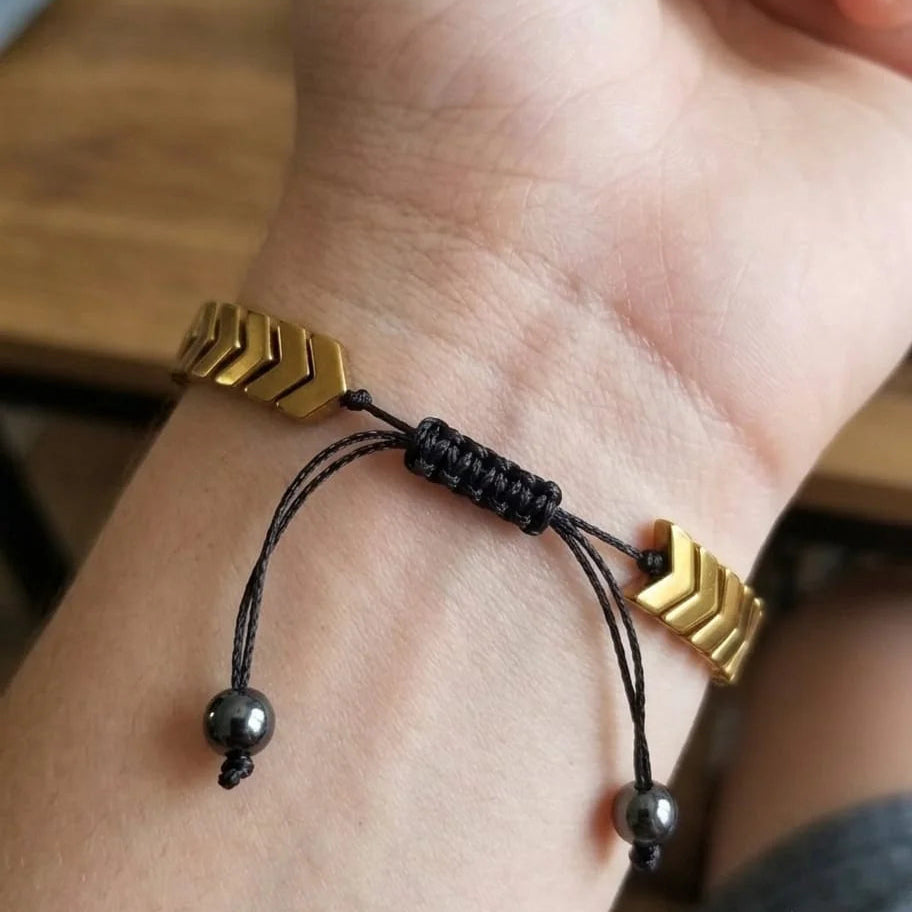 Adjustable Chevron Arrowhead Macrame Bracelet-Each