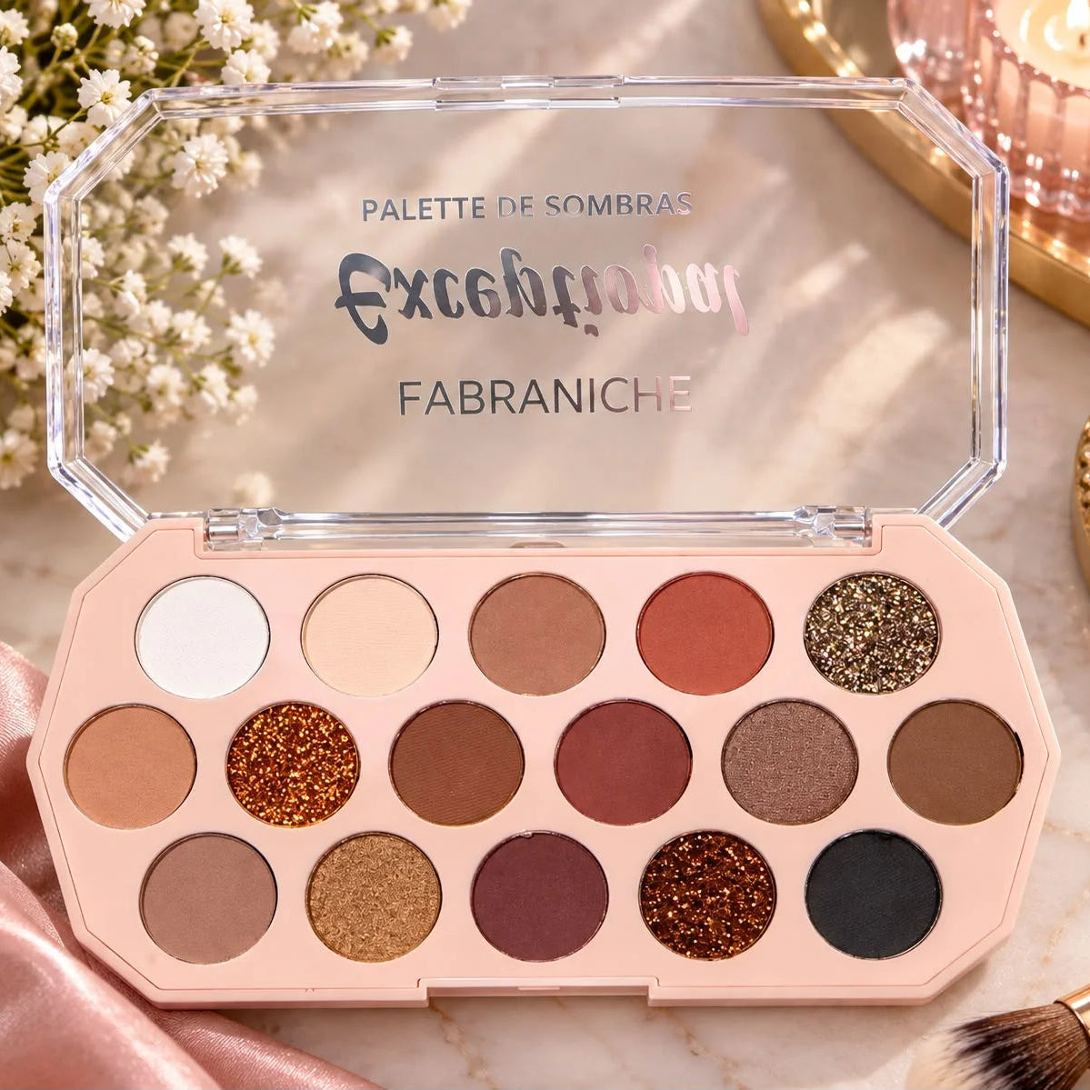 Fabraniche Exceptional Clear Case Eyeshadow Palette - 16 Shades