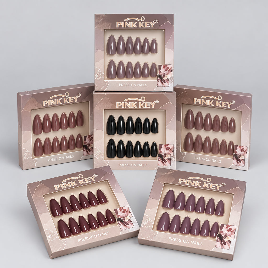 PINK KEY Artificial Press On Nails