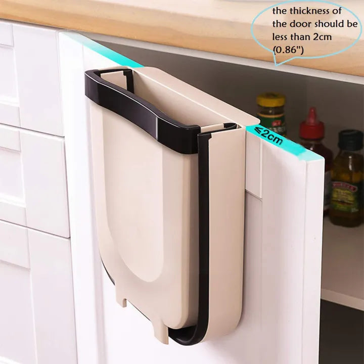 Folding Trash Bin Kitchen Cabinet Door Hanging