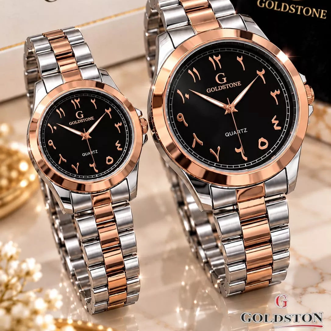 GOLDSTON Pair Set Luxury Watches for Men & Women with Brand Box