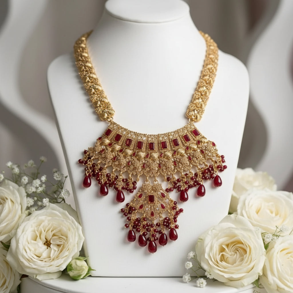 Traditional Antique Gold Choker Necklace