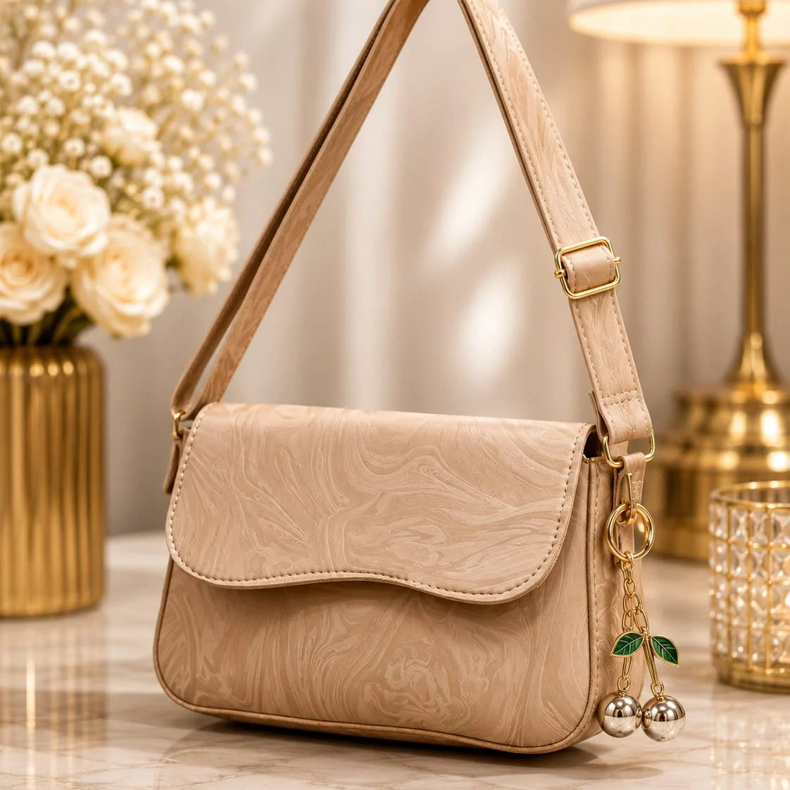 Girl's Leather Textured Hand Bag
