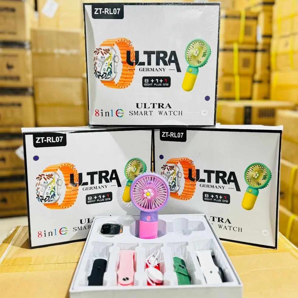 ZT-RL07 Ultra Germany Smart Watch & Mini Fan Combo Kit