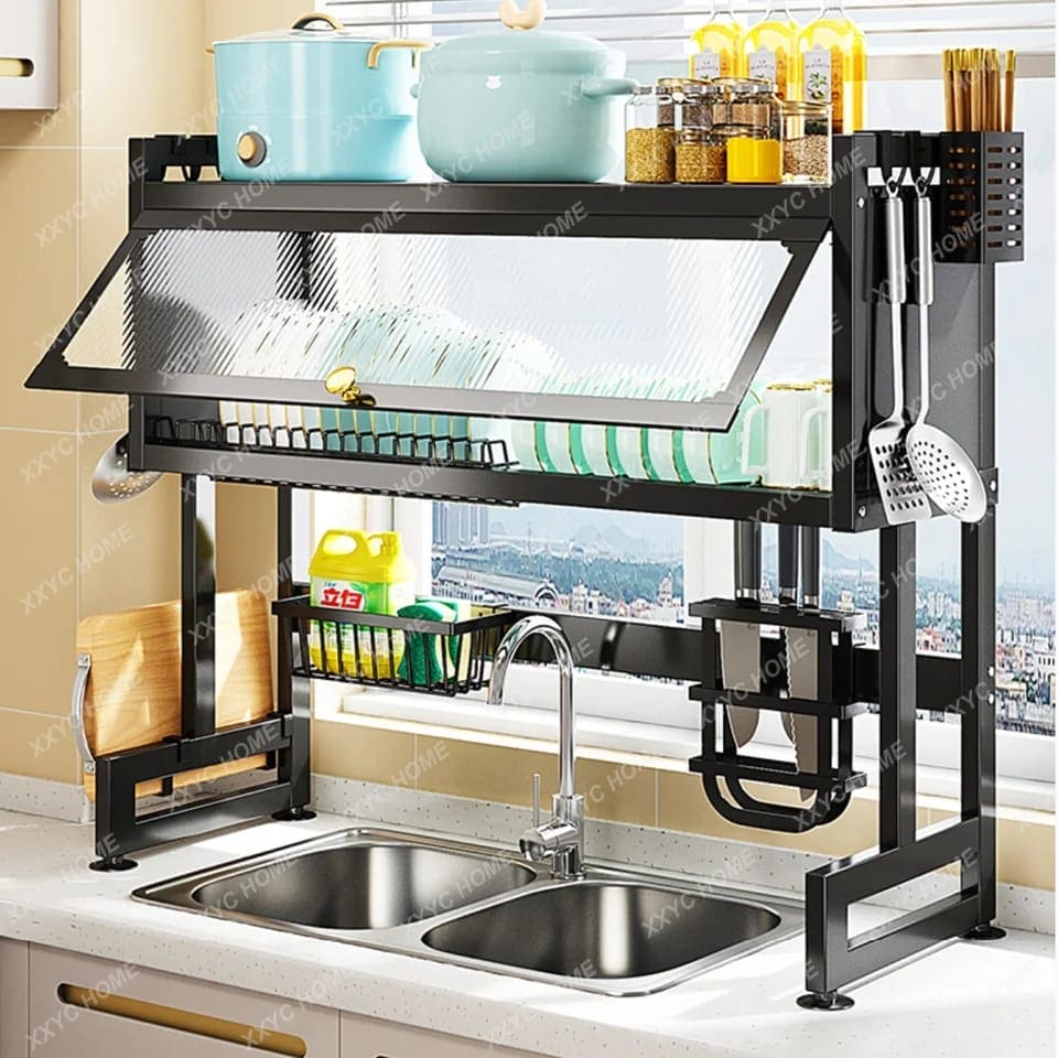 Multifunctional Flip Kitchen Dish Rack