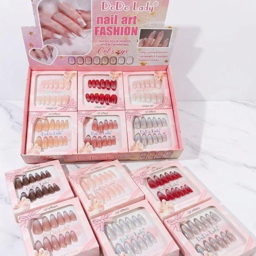 DoDo Lady Nail Art Fashion Press On Nails Set - 12Pcs
