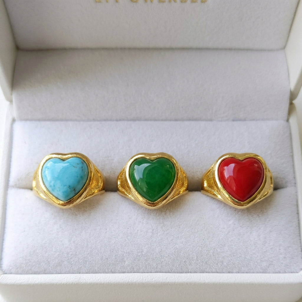 Golden Gemstone Ring