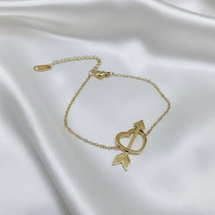 Stainless Steel Bracelets Arrow Through The Heart