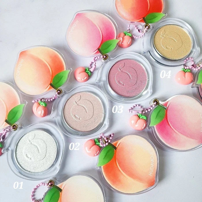HUDA MOJI Peach-Themed Keychain Blusher & Highlighter - Each