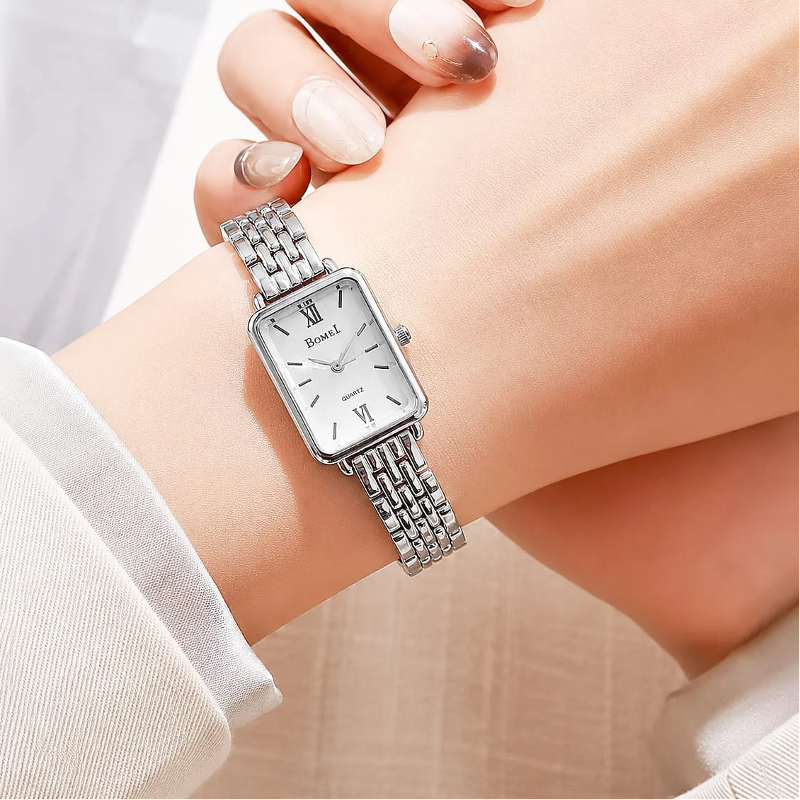 Elegant Small Rectangular Quartz Watch