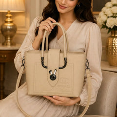 CHANEL Textured Leather Tote Handbag