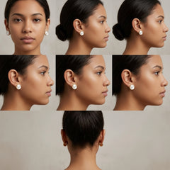 Round Enamel Statement Earrings