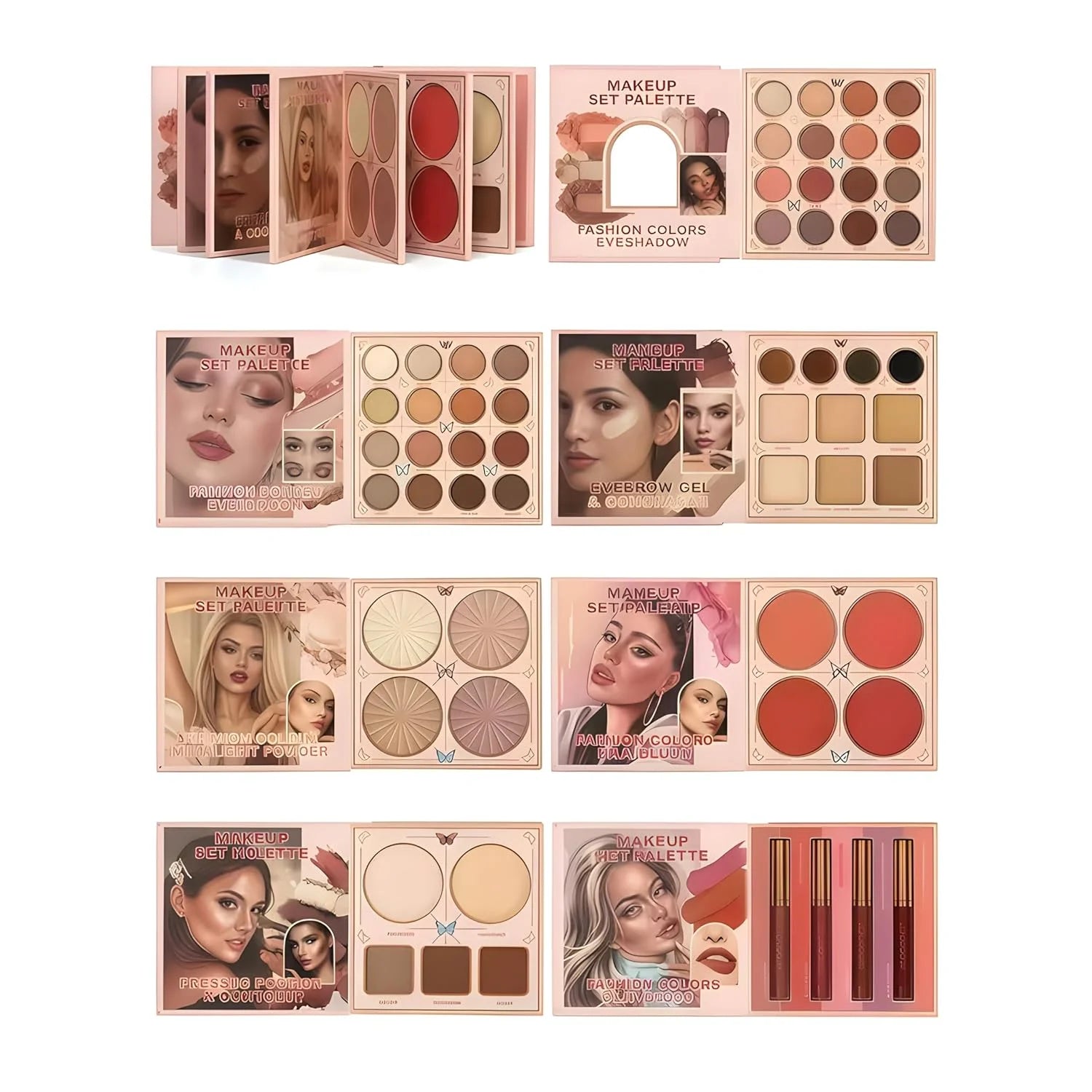 All in One 7 Pages Makeup Book