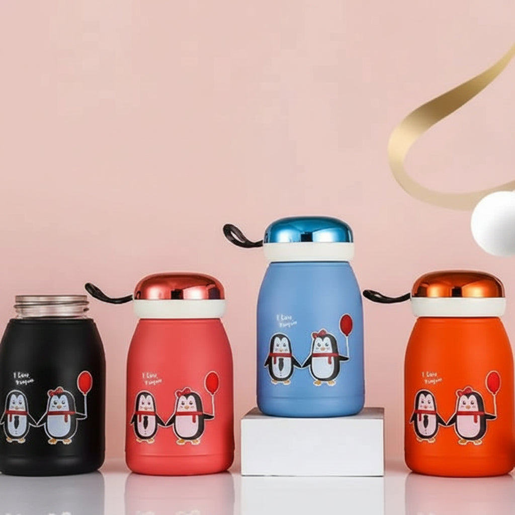 penguin water bottle hot water drinking flask bottle for kids