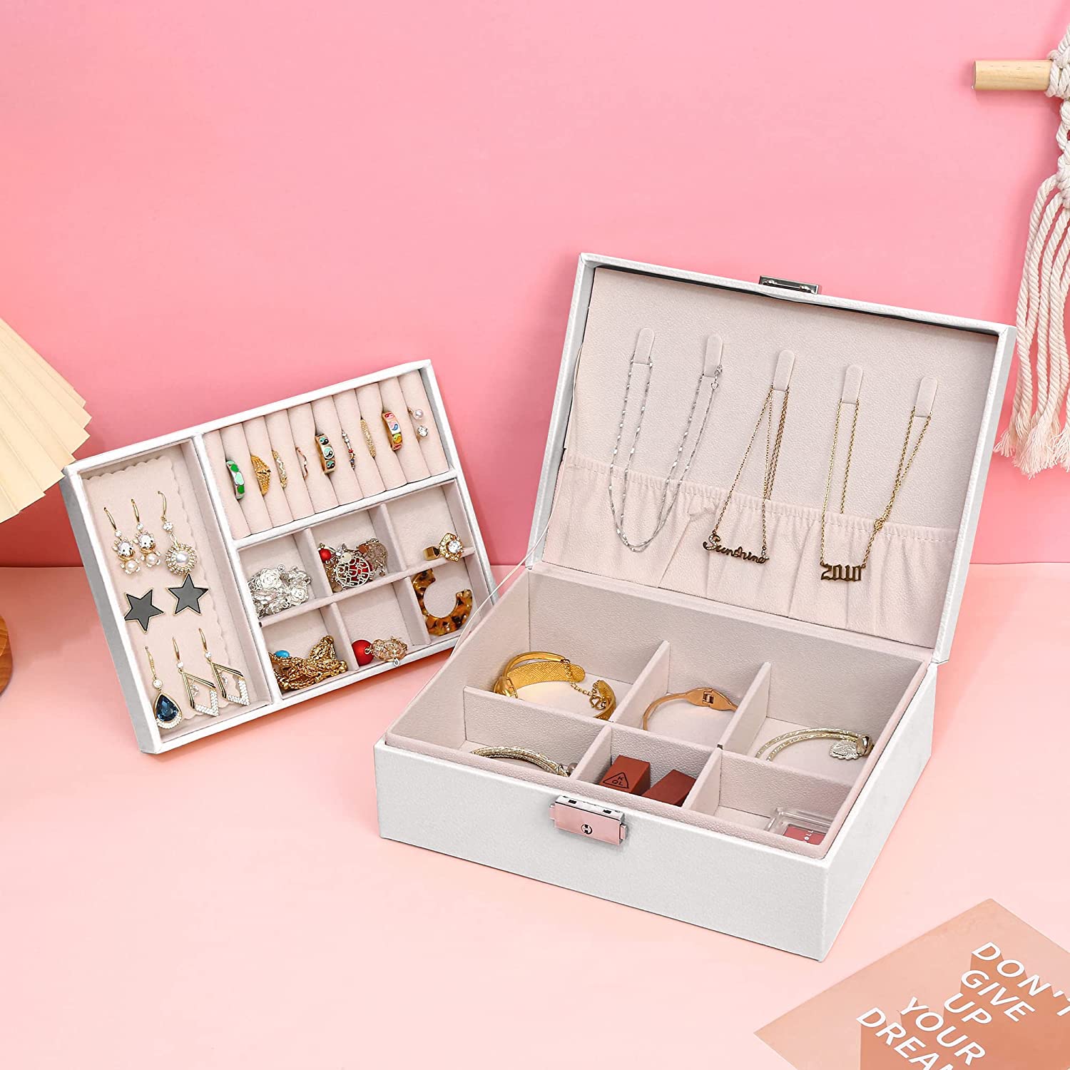PU Leather Jewellery Box with Lock