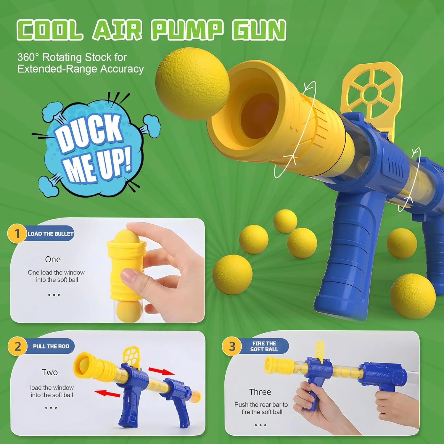 Duck Foam Soft-bullets Air Gun Shooting Game Toy