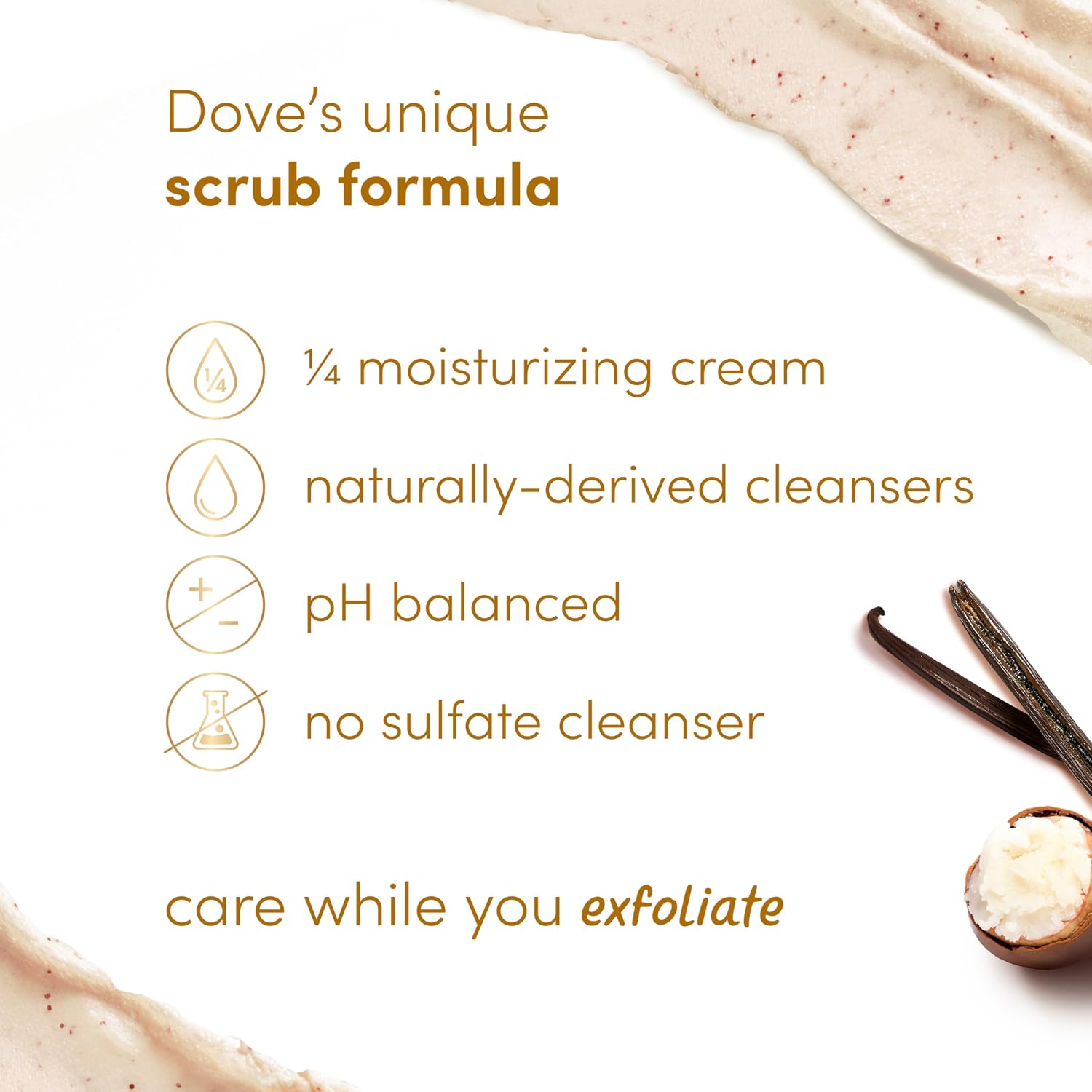 Dove Vanilla Sugar & Shea Butter Body Scrub  - 425g