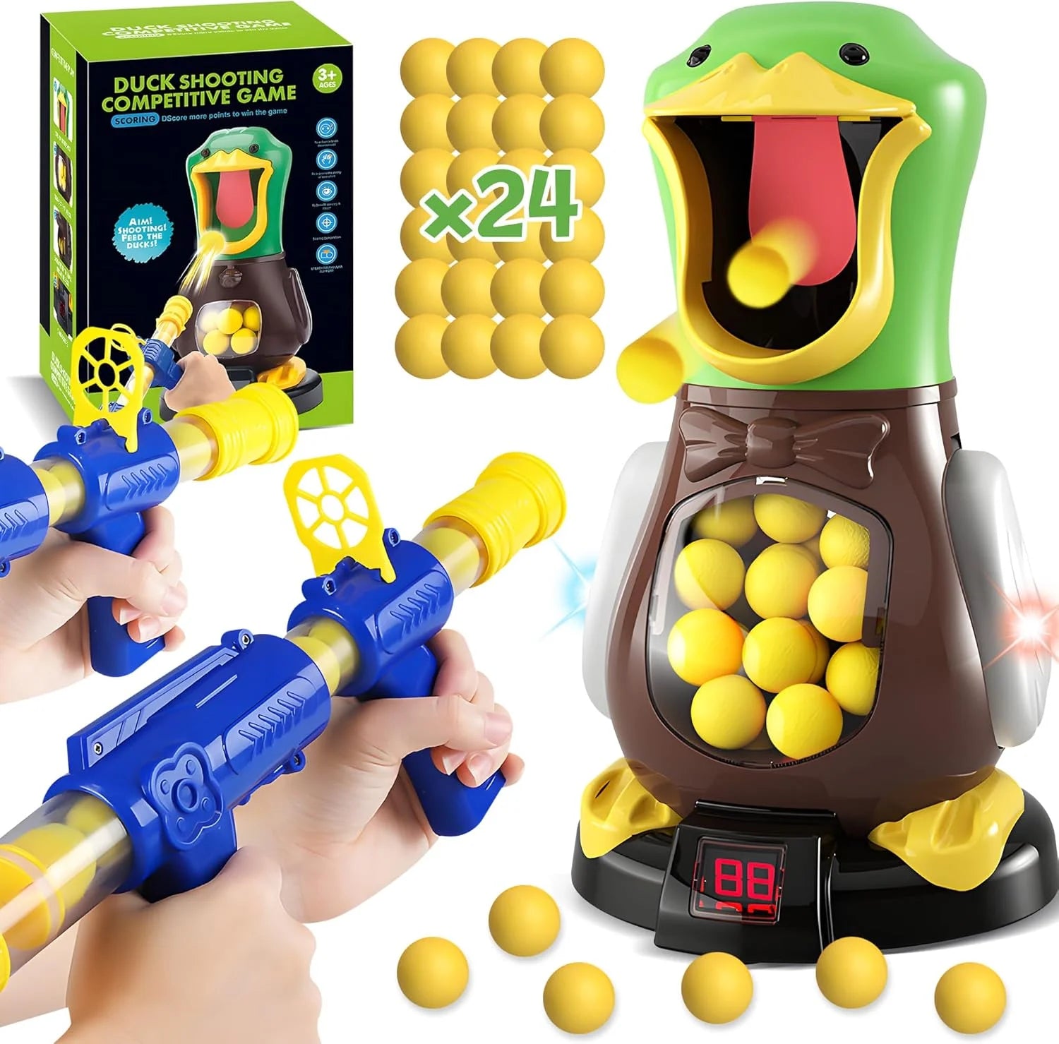 Duck Foam Soft-bullets Air Gun Shooting Game Toy