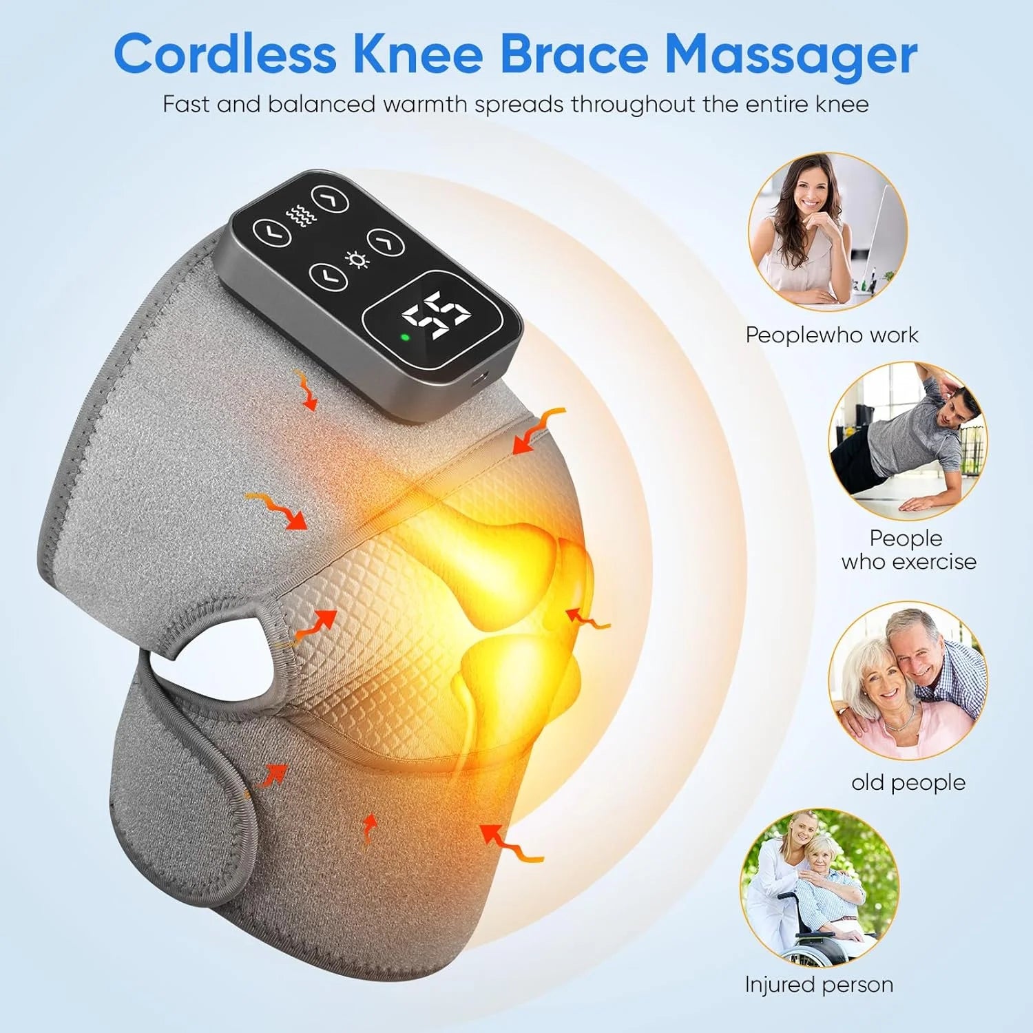 Heated Knee & Leg Vibration Massager