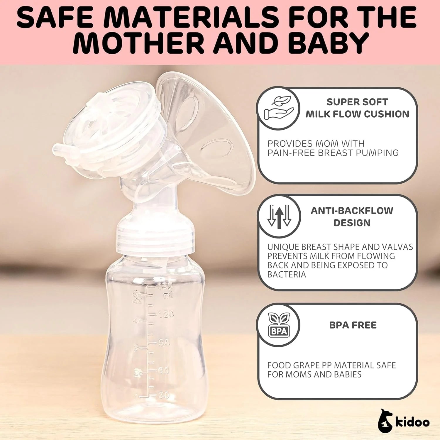 Electric Breast Pump for Soft, Comfortable and Fast Extraction