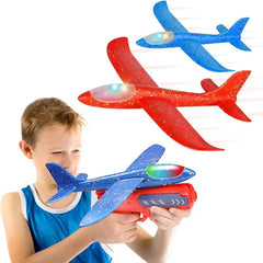 Airplane Launcher Toy, Foam Throwing Glider Plane with Catapult Gun