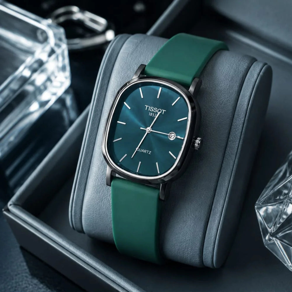 Tissot Oval Dial Silicone Strap Quartz Watch