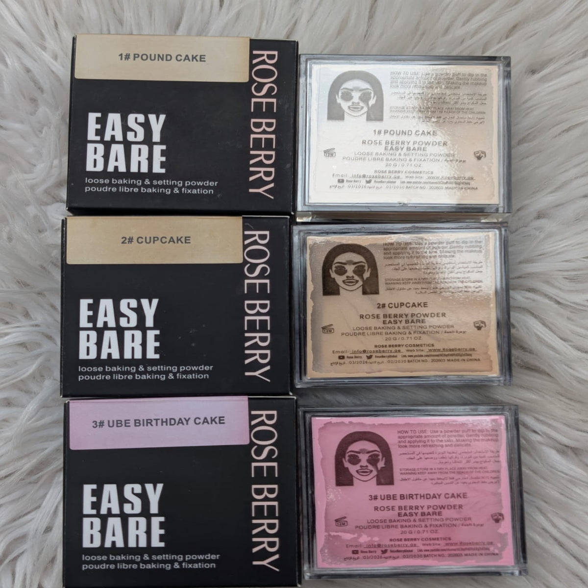 Rose Berry Easy Bare Loose Baking & Setting Powder - 20g