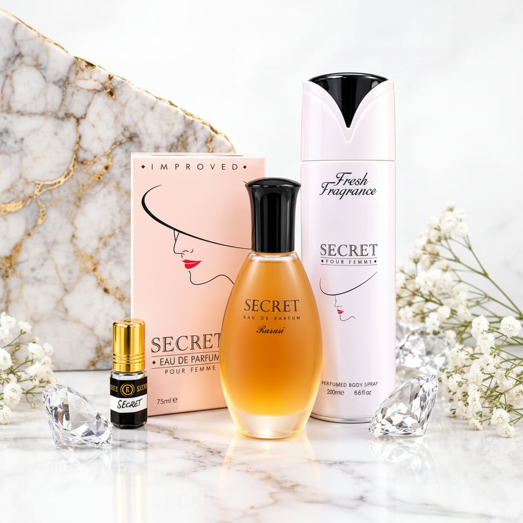 Rasasi Secret Pour Femme Fragrance Gift Set - Pack of 3