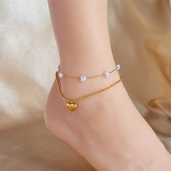 stainless steel toned double-strand titanium Ankle - Each