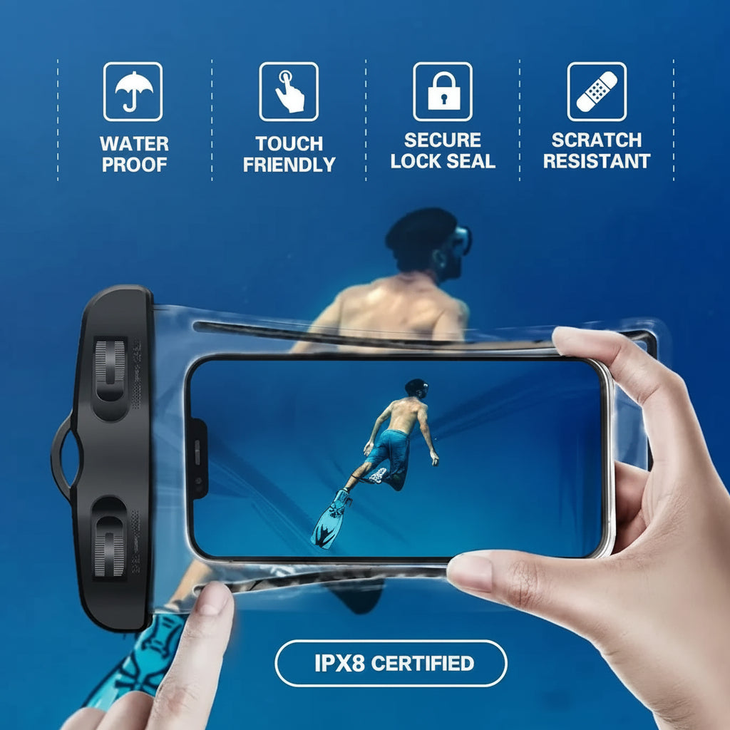 Universal Water Proof Pouch For Mobile Phone - Each
