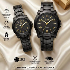 CD COLLECTION Black Couple Watch Set