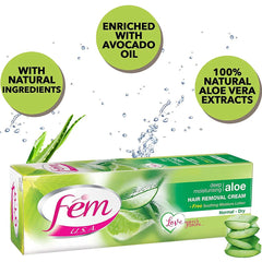 Fem USA Hair Removal Cream with Aloe Vera - 120g