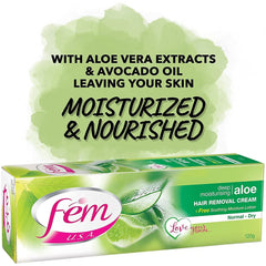 Fem USA Hair Removal Cream with Aloe Vera - 120g