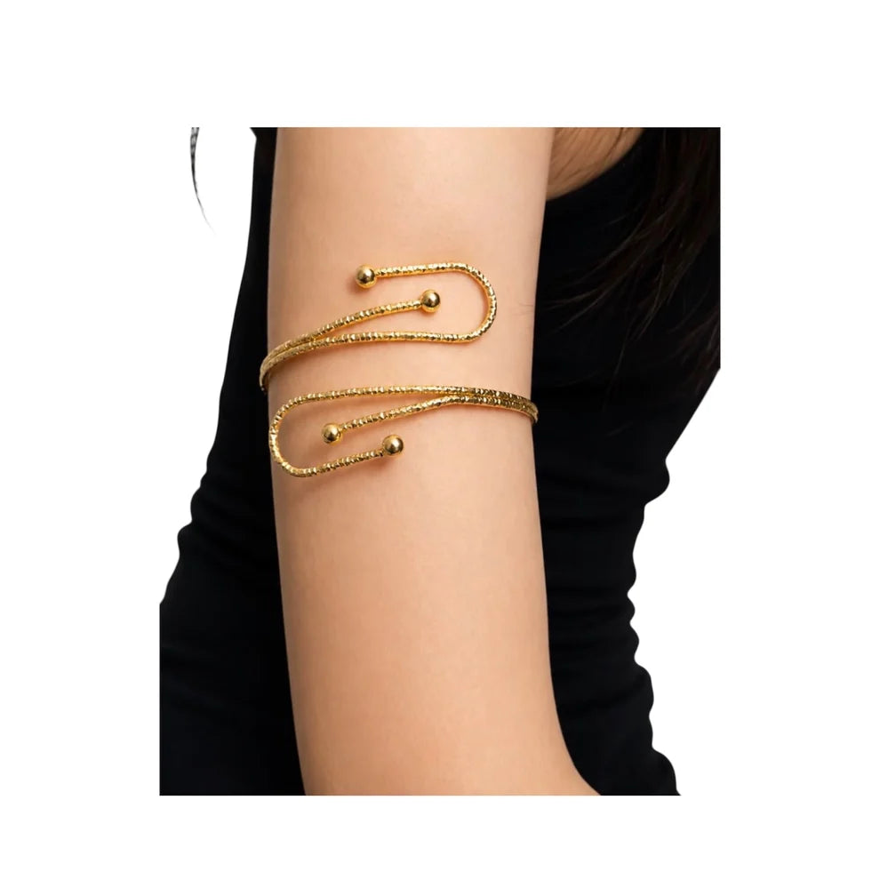 Stainless Steel Abstract Arm Cuff - Each