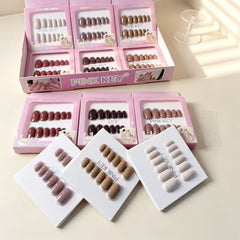 Pink Key Fashion press-on artificial nails