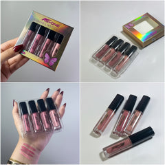 KS-One 4Pcs Nude Lip Gloss Set