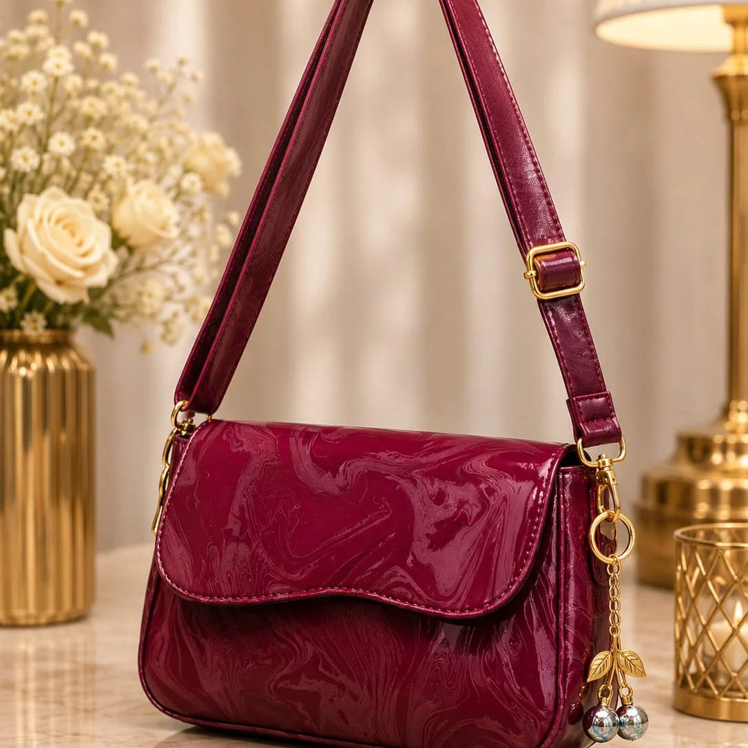 Girl's Leather Textured Hand Bag