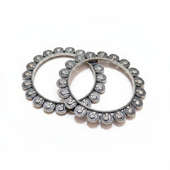Elegant German Silver Coin Bangles - Each Set