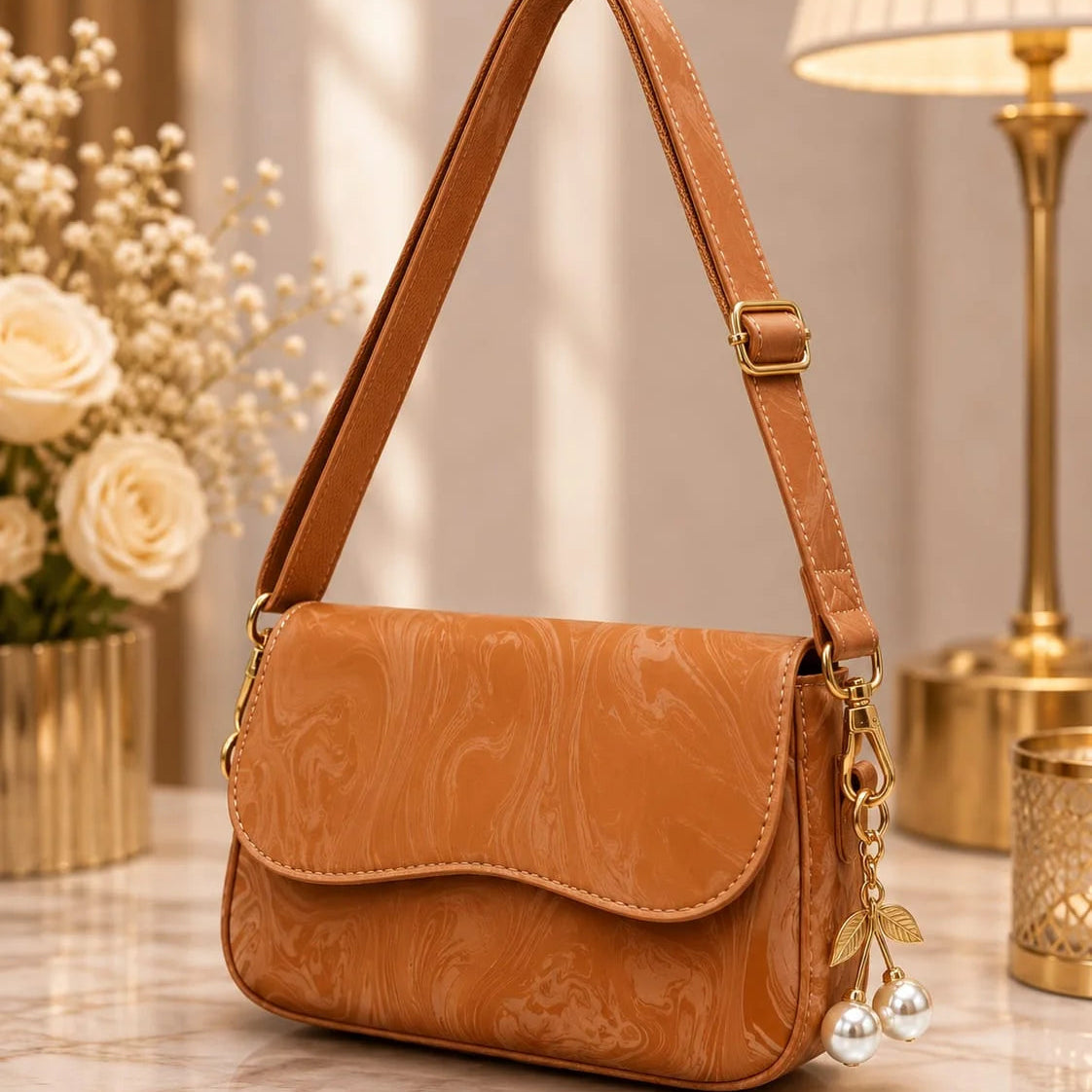 Girl's Leather Textured Hand Bag