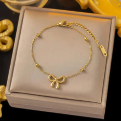Stainless Steel Bow Bracelet