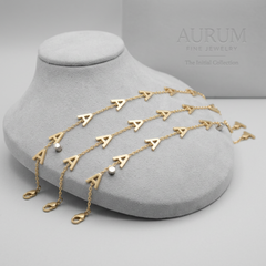 Alphabate A Chain Permanent Bracelet