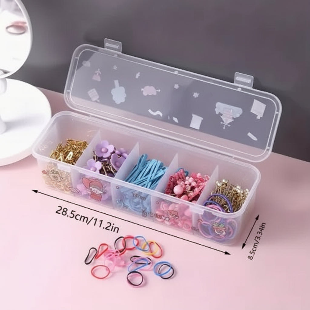 1Pc Household Hair Accessories Five Compartment Storage Box