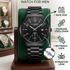CHAXIGO Obsidian Matte Midnight Steel Men's Watch