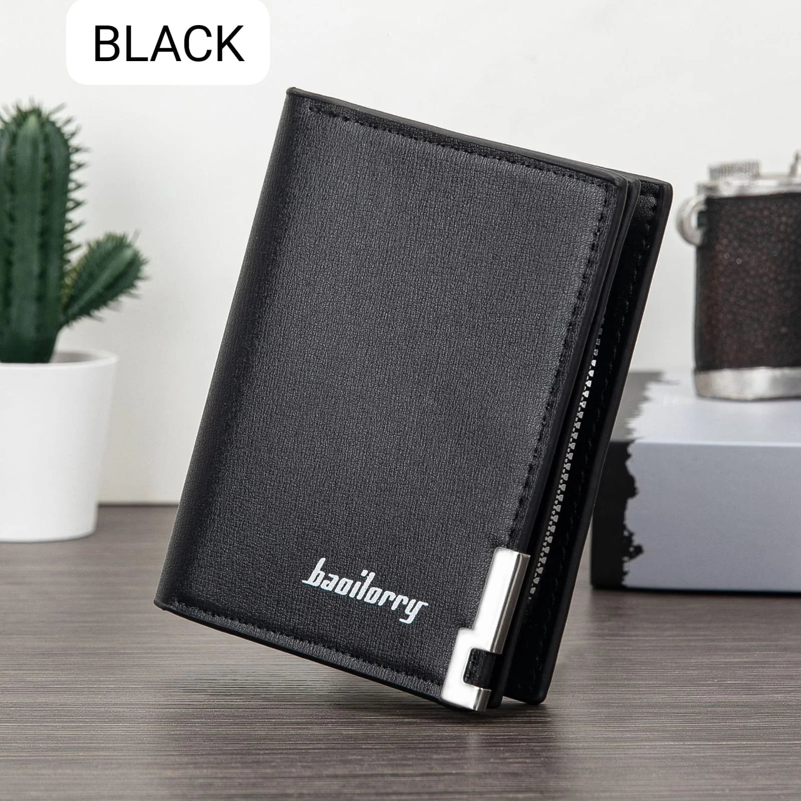Baoilorry Leather Slim Bifold Wallet