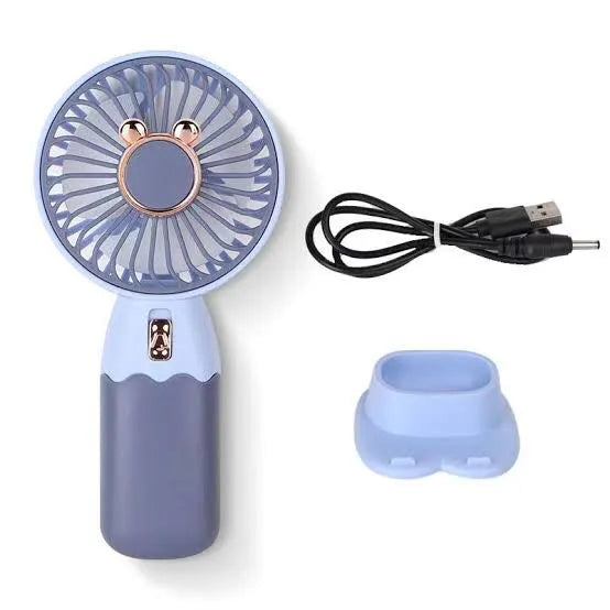 Cute USB Rechargeable Mini Portable Fan for Indoor & Outdoor Use
