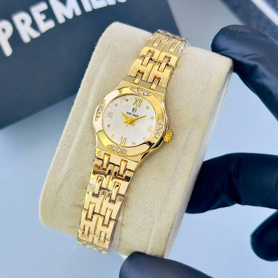 PREMIER Women's Classic Crystal Bezel Stainless Steel Watch